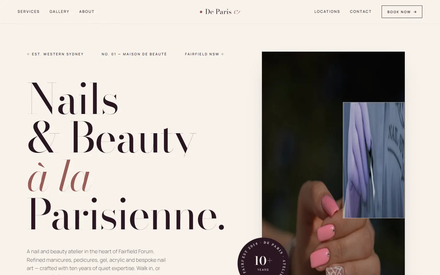 De Paris Nails & Beauty website